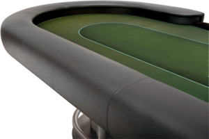 Custom Poker Table for your home - Raised Poker Rail